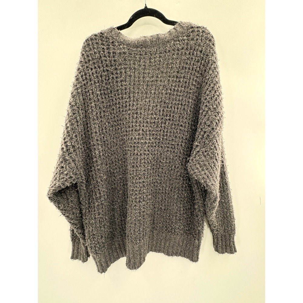 American Eagle Womens Super Oversized V-Neck Sweater size Medium Cozy minimalist - Picture 4 of 13